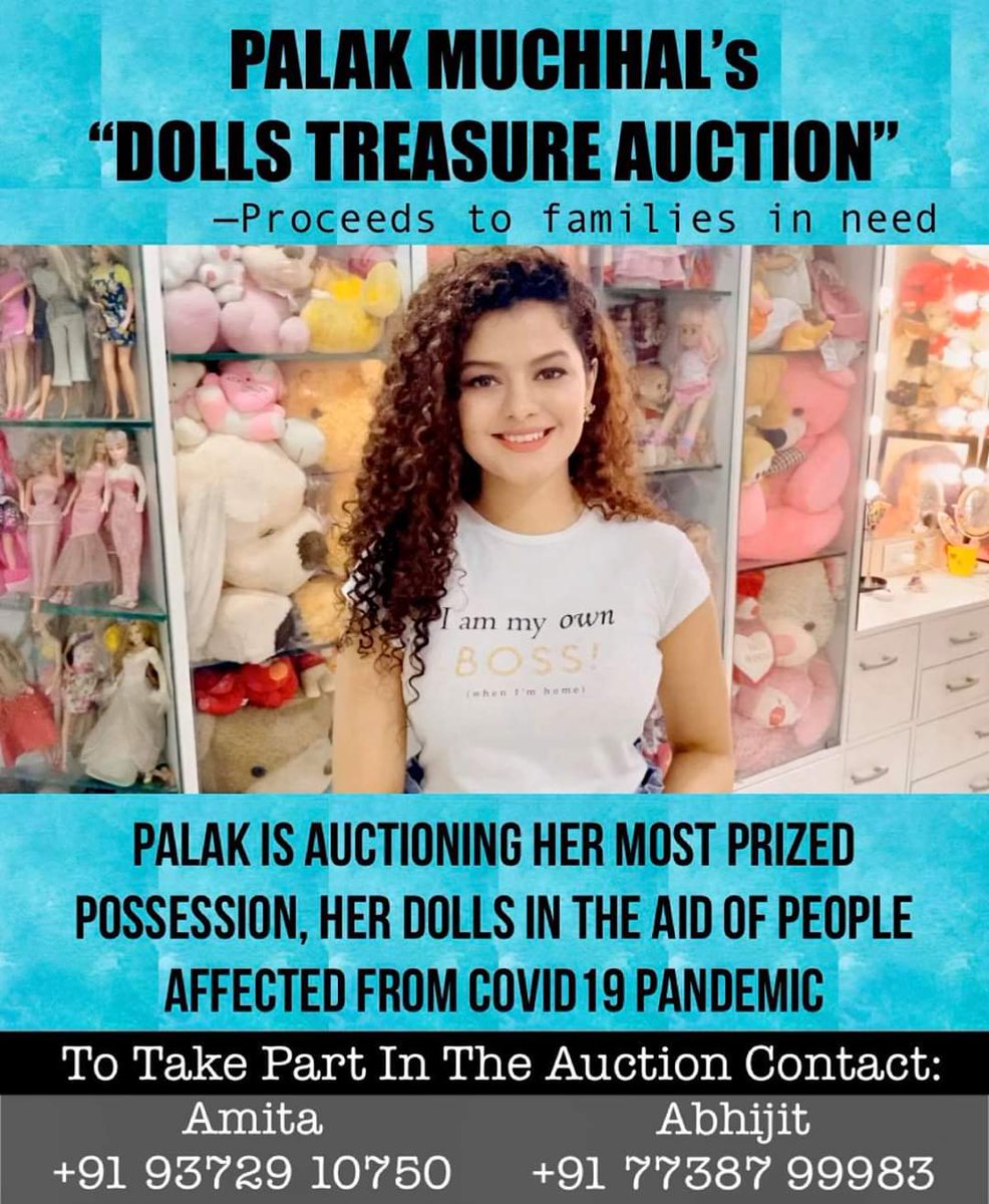 Since her childhood, she was always there to help this nation.. whether it was 1999 @Odisha Cyclone, Heart Surgeries of thousands of poor children or now the #Corona. Kudos to this kind hearted girl. God bless you @palakmuchhal3 . So proud of you.

#Indorian #PalakMuchchal