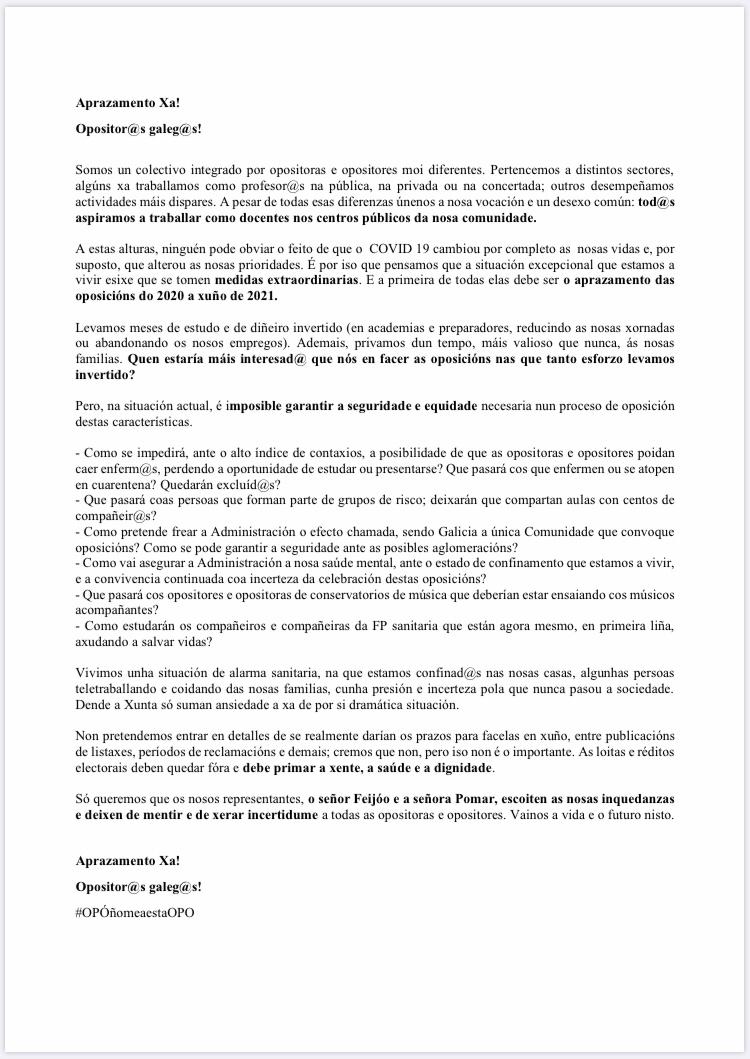 Igefe's tweet photo. Subscribo palabra por palabra. Coa nosa saúde  non se xoga!#OPÓñomeaestaOPO https://t.co/z3QtKKSSdT