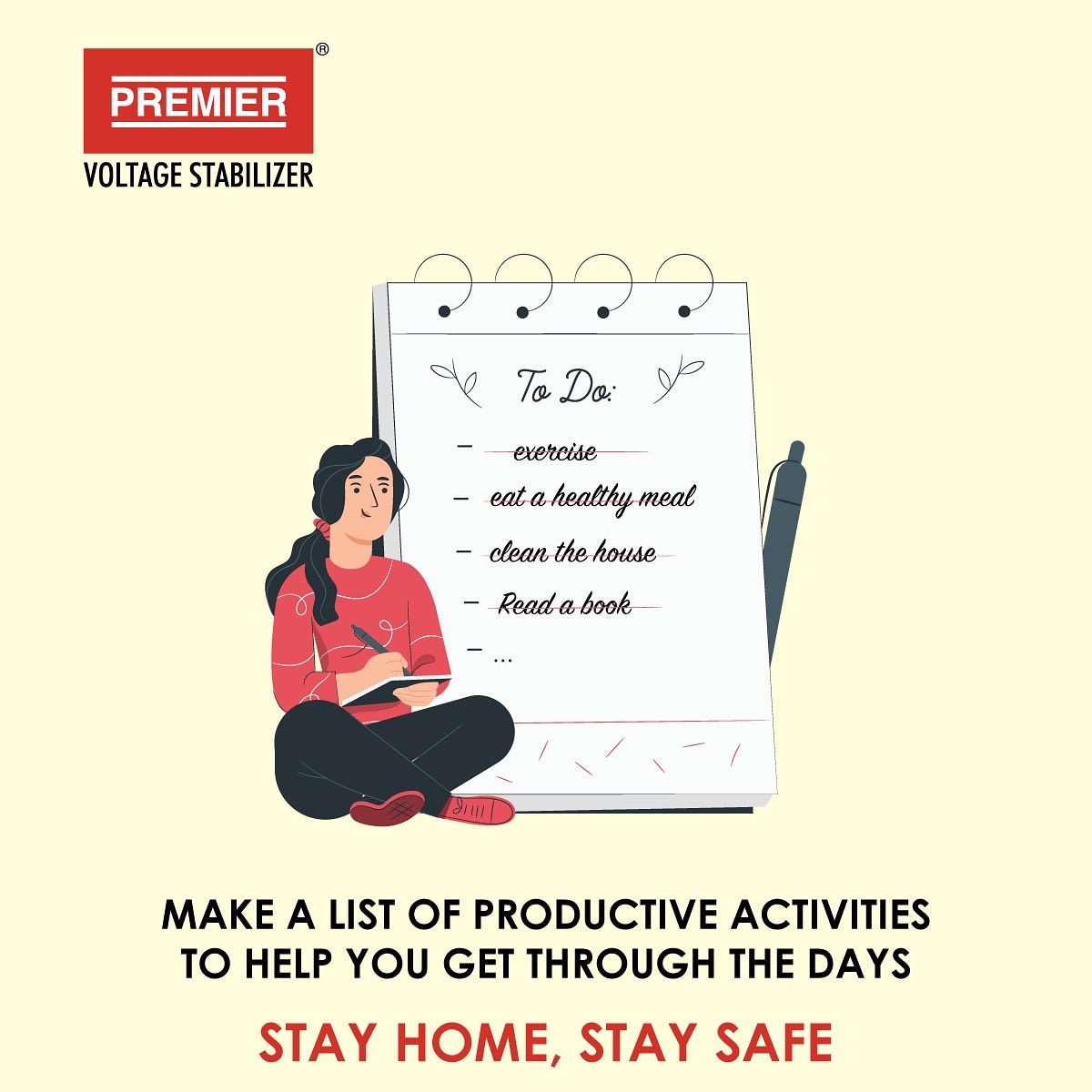 PStabilizer's tweet photo. As you save on your travel time to office, utilize that time in a productive way. Make a list of Productive and Fun Things to Do at Home to fight boredom during Coronavirus Quarantine!
#PremierVoltageStabilizer #Voltage #flattenthecurve #quarantinelife #covidkindness #stayhome https://t.co/w40uojoNGY