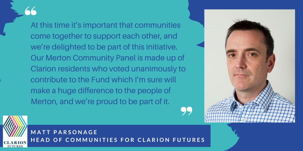 A further generous donation of £20,000 from @ClarionFutures has helped grow the total of the Merton Giving Coronavirus Fund. Collaboration at its best. Thank you. #Merton #MertonGiving #LondonsGiving