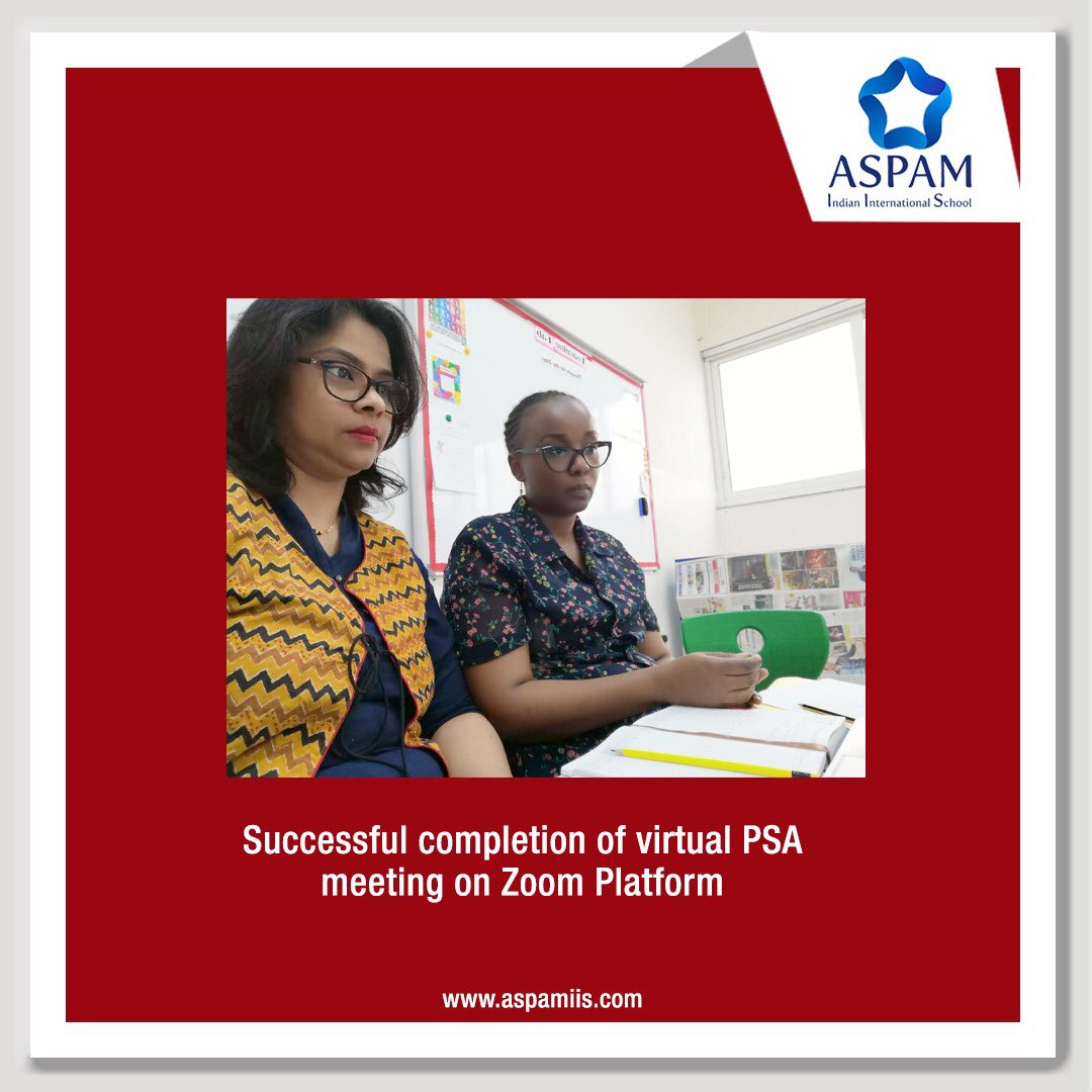 ASPAMIISuae's tweet photo. The year end Virtual PSA Meeting was successfully completed on Zoom Platform.
https://t.co/GhZuKImZAa
#ASPAMIIS #schoolsinsharjah #bestschoolinsharjah #PSA #zoomplatform #virtuaal #yearend #onlineteaching #sharjahprivateschool #instagood #instadaily https://t.co/L62Vcy0bmP