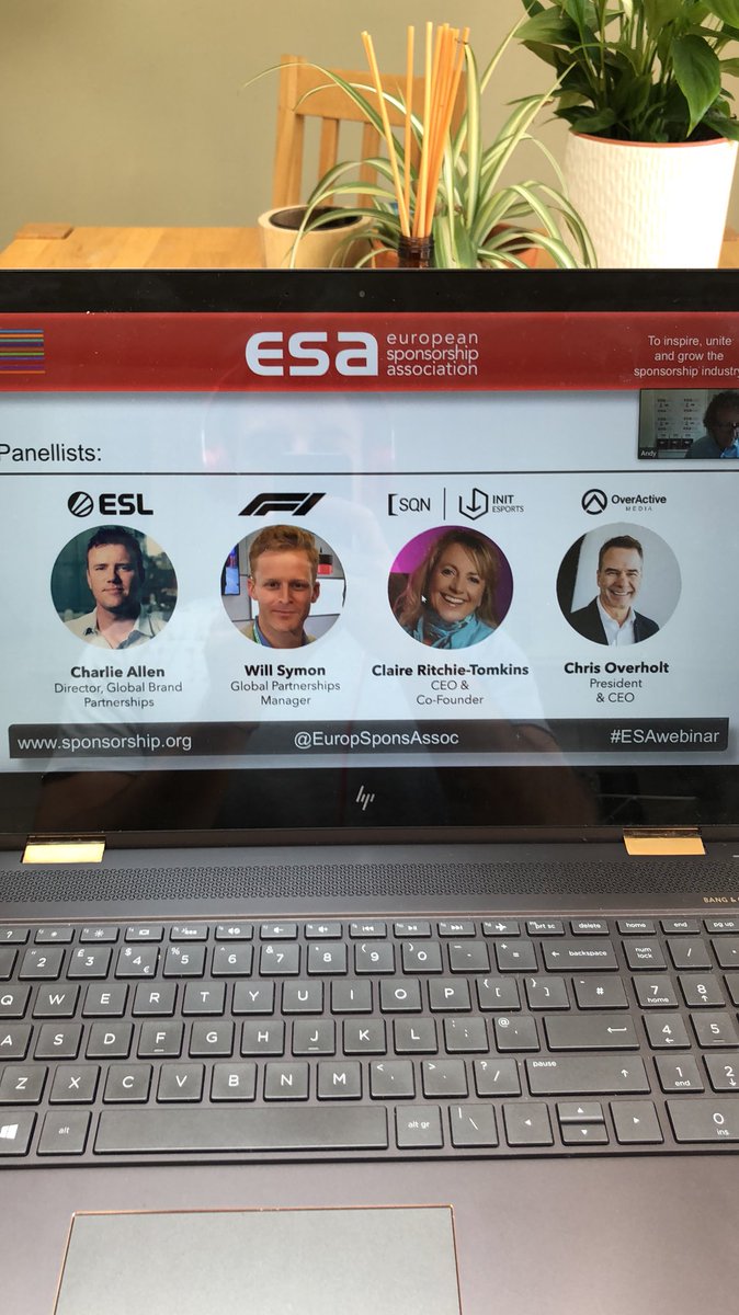 Great line up on the <a href="/EuropSponsAssoc/">European Sponsorship Association (ESA)</a> webinar today. Hearing more about #esports Building audiences during lockdown #sponsorship #events #partnerships