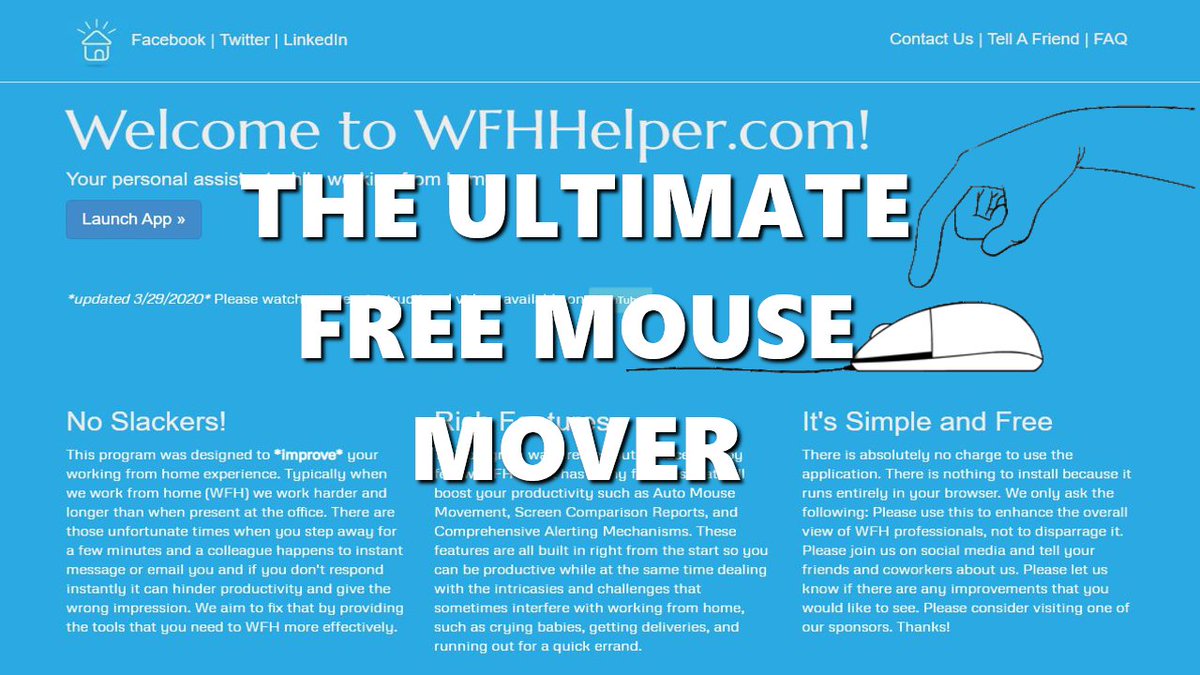 wfhhelper's tweet photo. A great day to try out wfhhelper!  Check out our new demo videos https://t.co/tgJ1goYawA

Then move your mouse and click here https://t.co/mD394EeX3P

#workfromhome #Telecommute #WFH  #RemoteWork #mouse #mousemover #mousemove https://t.co/mEv0hHb4YK