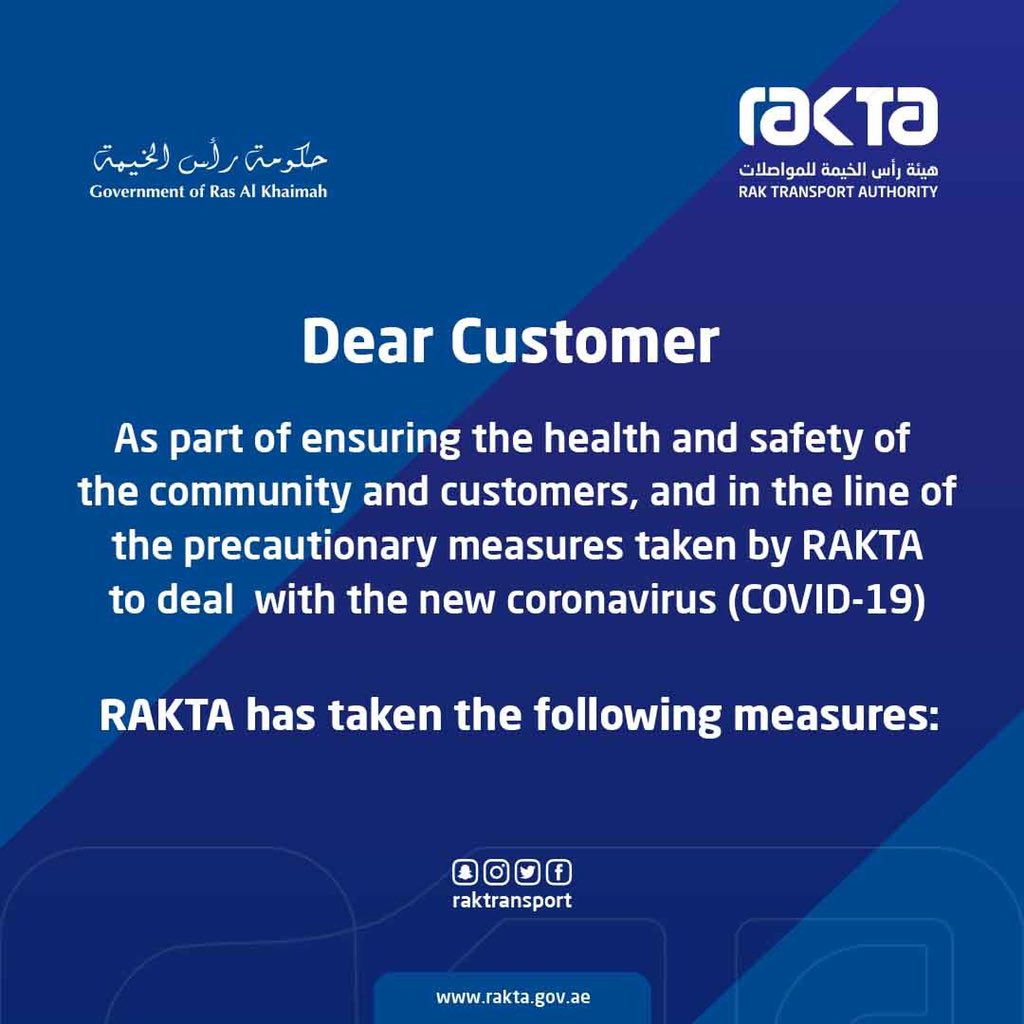 RAK Transport Authority on Twitter "As part of ensuring the health and