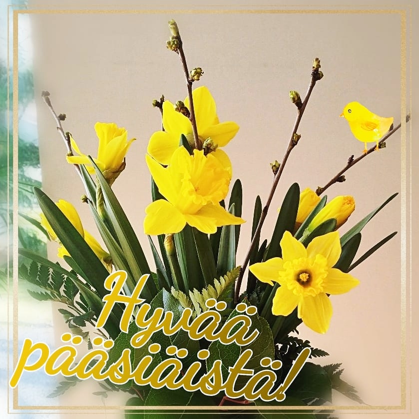 raamiark's tweet photo. Hyvää pääsiäistä! #pääsiäinen #narsissi #pajunkissat #kevät #kukkakimppu #asetelma #ulkoilukeli #lomallakotona #koristelu https://t.co/so1xTKt7lG