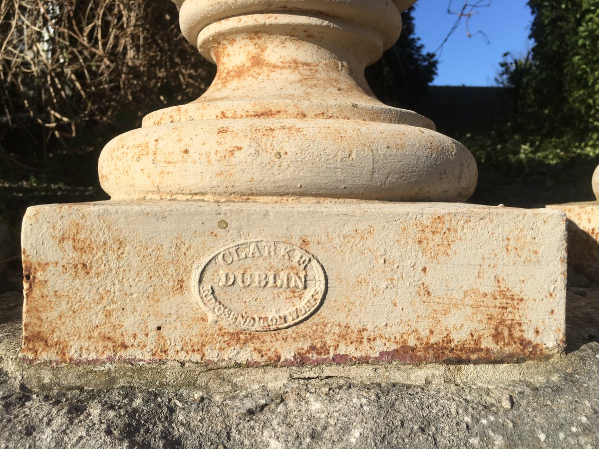 The original balusters required supplementing with cast-iron additions, made by 'CLARKE, DUBLIN'.