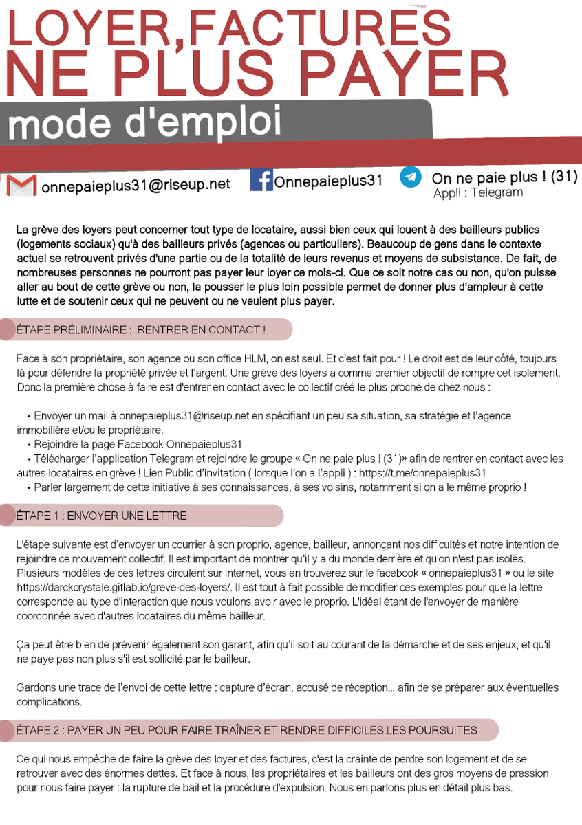 Libertaires_'s tweet photo. Sur #Toulouse comme partout dans le monde, effectuons la #grève des #loyers ! Voici un petit mode d'emploi fait par des copains #toulousains. 

#RentStrike  #RentFreeze2020  #Grevedesloyers https://t.co/fiC7gKDyDP