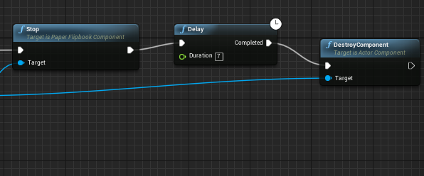 Alimation_'s tweet photo. Then -> Play from start (know how long your animation lasts in seconds) -> Delay in the duration put in how long your animation goes on for -> Stop -> Delay (duration is how long you want it to be stopped for) -> DestroyComponant for all the targets have the PaperFlip book. ~ https://t.co/nisEAWtex3