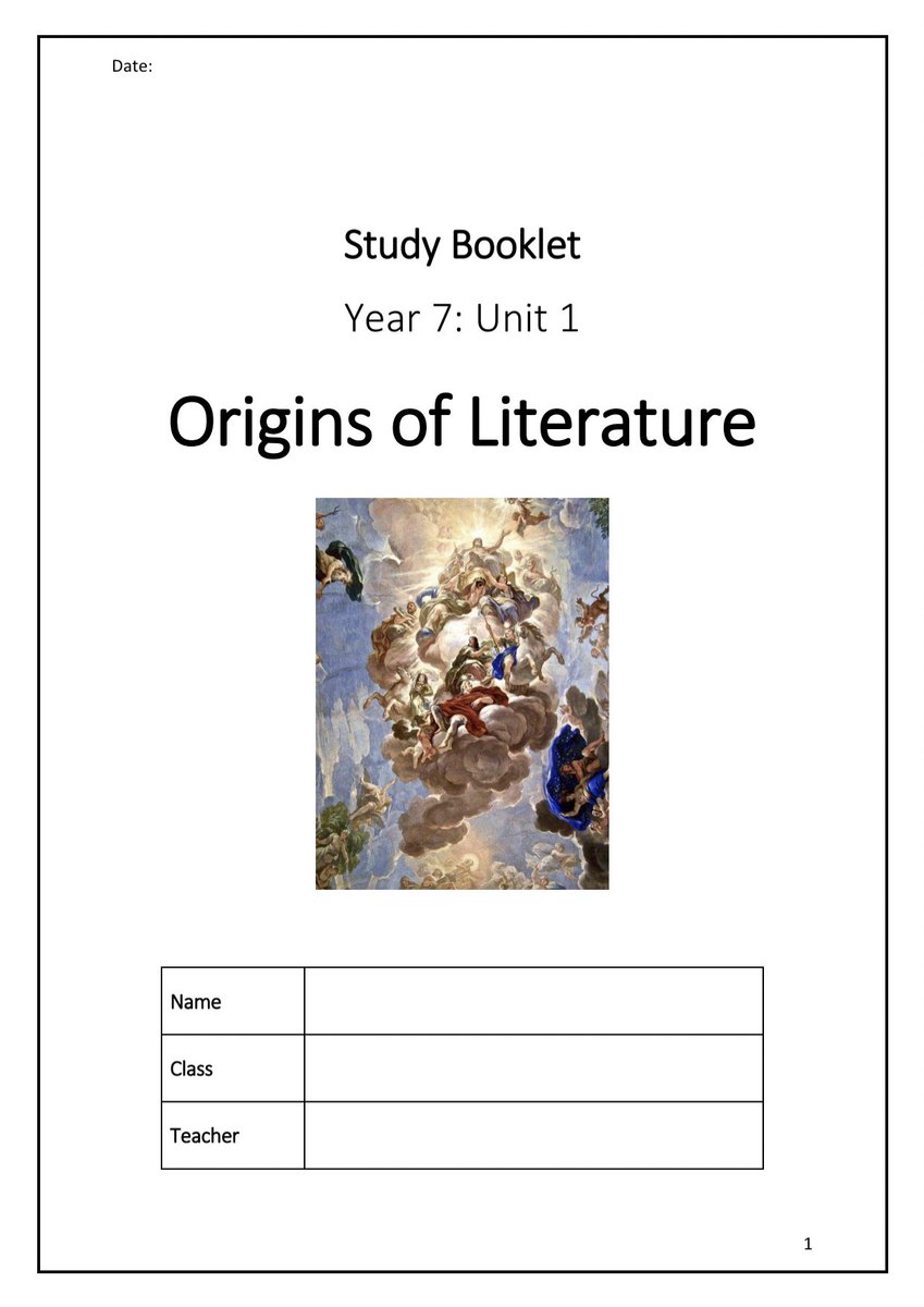 And a whacking great workbook and KO for Y7 Origins of Literature unit, inspired by  @ReynardannaAnna  #TeamEnglish  #litdrive