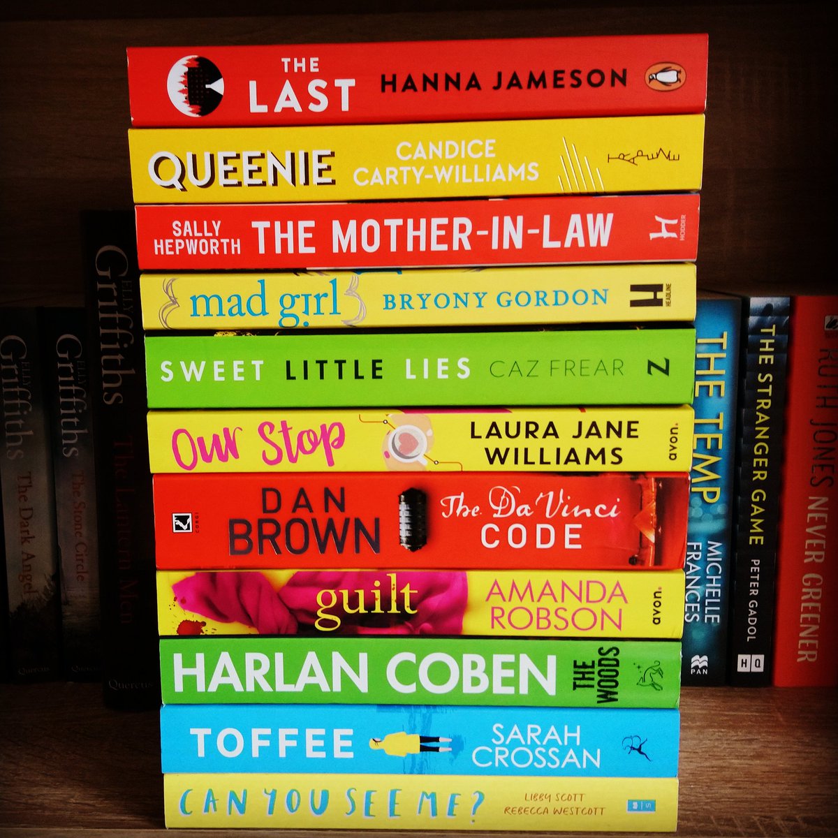 janice_whitfiel's tweet image. Weather is looking a bit cloudy today so I thought I would post this #brightstack to cheer everyone up 😊 😍 #bookstack #bright #bookworm #lovebooks #bookpost #BookBoost #bookaddict #bookaholic #booksbooksbooks