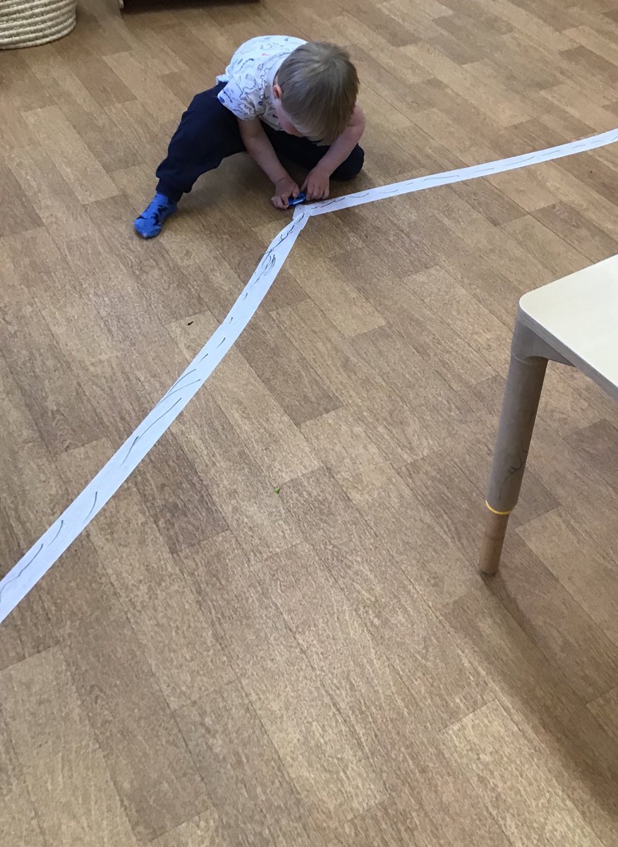 horfieldsnap's tweet photo. Preschool have made their own car track on the floor. It’s really easy! You just need to use masking tape to create a big track of your own, then add some road lines and it’s ready to play with. #StayAtHome #cartrack #diy #activitiesforkids #activityidea https://t.co/2H1Ov49BpI