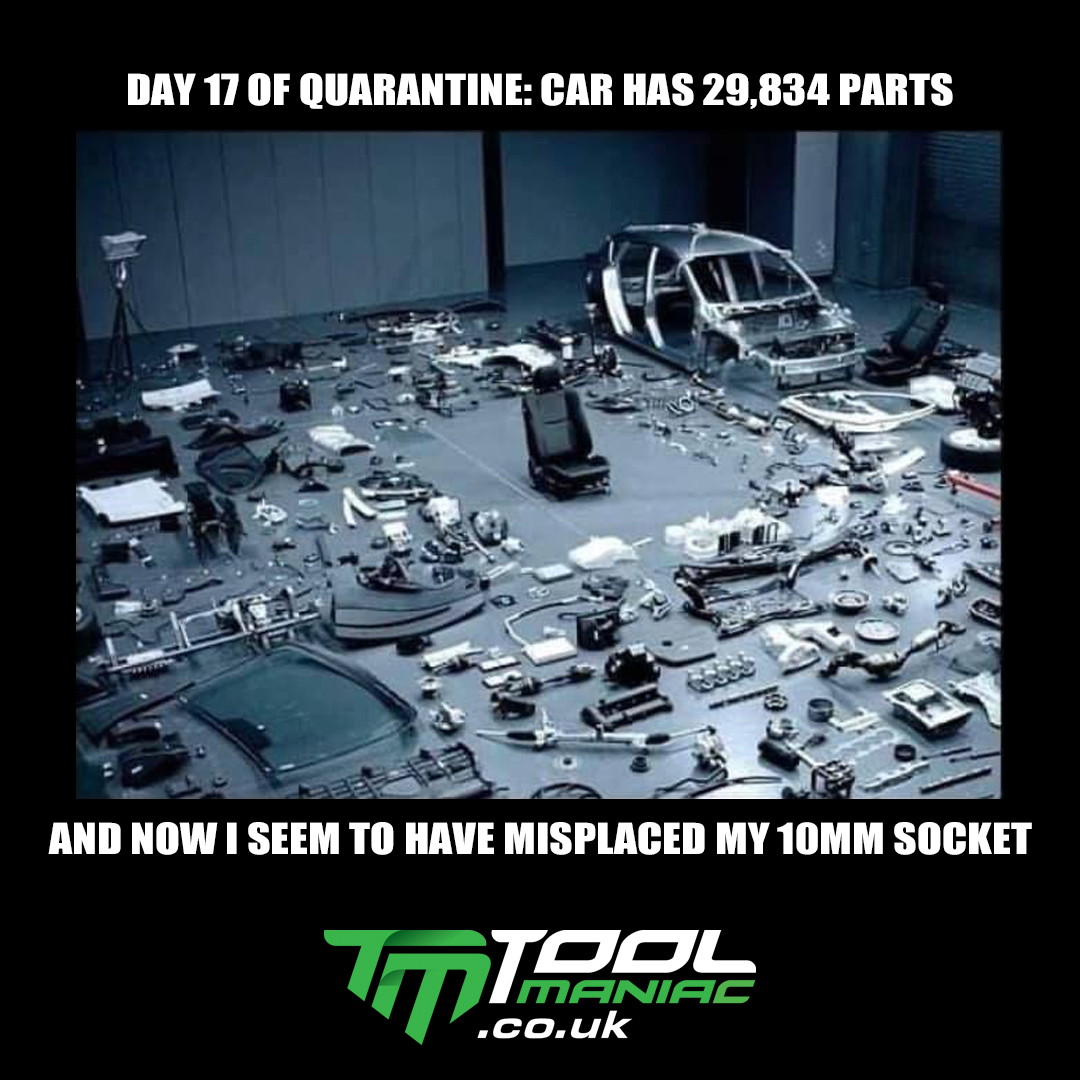 ToolManiacUK's tweet photo. It turns out the 10mm was just self isolating π
Got a job you've been putting off but now cannot escape but need new tools?
Good news - our online store is still OPEN with delivery across the UK
#ToolManiac #ToolsForTrades #DontSellMyTools #RealNightmare #ToolMeme #weareopen https://t.co/aWslAQmhBo