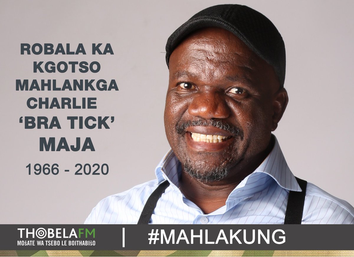ThobelaFMYaka's tweet photo. #Mahlakung e wele ka mahlong. Moraloki wa tshwantshetso tsweledi ya Mahlakung o robetše boroko bjo bogolo. Mahlankga Charlie Maja, Bra Tick, ga a sale gona, o robetše mesong ya lehono, morago ga bolwetši bjo bo kopana. Robala ka kgotso! https://t.co/jOs06wMWvw