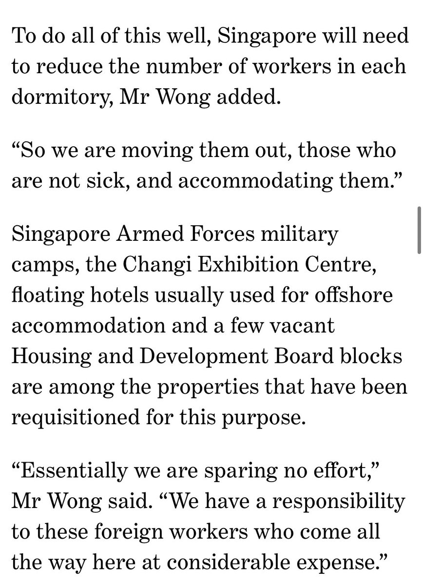 The government does seem to be taking  @twc2sg’s advice to move workers who are well out and reduce density in dorms.  https://www.todayonline.com/singapore/covid-19-record-287-new-cases-spore-219-infections-linked-dorms-foreign-workers-who-had-visited?cid=telegram_tg-single_social-free_26012019_today