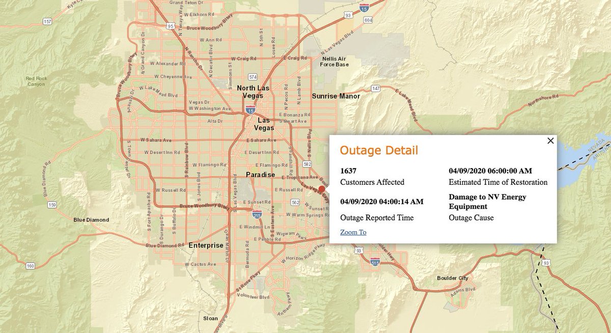 Ktnv Action News On Twitter Power Outage Nvenergy Reports A Power Outage In The 89122 Zip Code 1 633 Customers Impacted Cause Listed As Damage To Equipment Updates Https T Co Etdkzs1jqs Https T Co Jkshsl6ppe