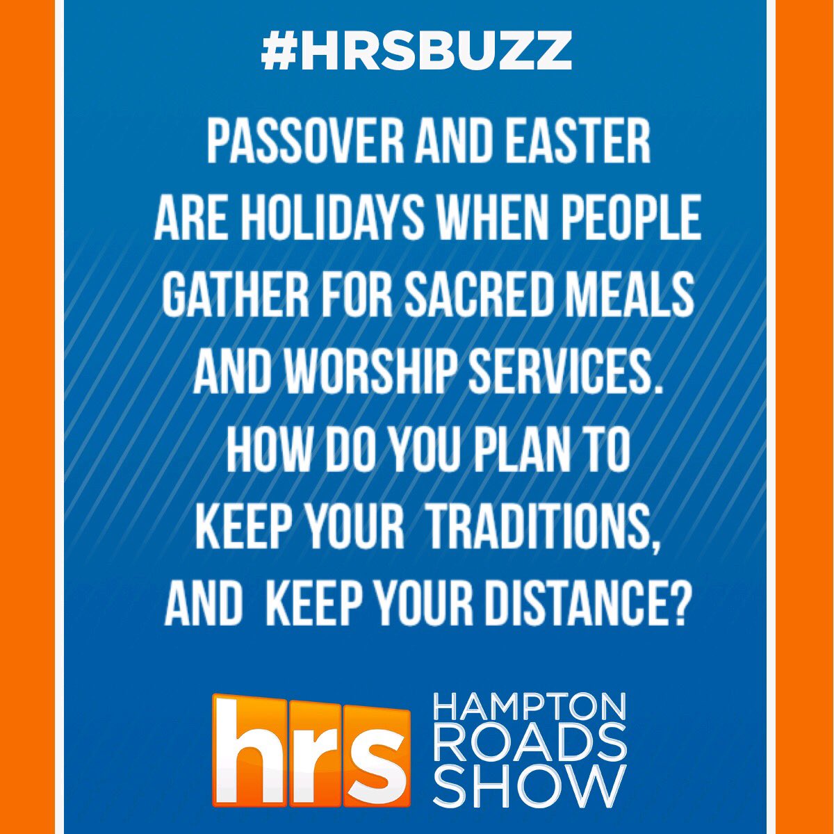 hrsWAVY's tweet image. These are tough times for religious people who ache to observe monumental events in their faith’s history together. How will you fill the fellowship void? #alonetogether #HolyWeekAtHome