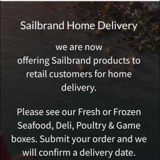 Sailbrand Home Delivery service is now fully automated and ready to go. 
Visit our website on sailbrand.co.uk to view our Home Delivery Packages.
We have a varied choice of  differing packages to offer .. Fresh &amp; Frozen Fish, Deli, Cheese and Poultry #freshfish #buylocal