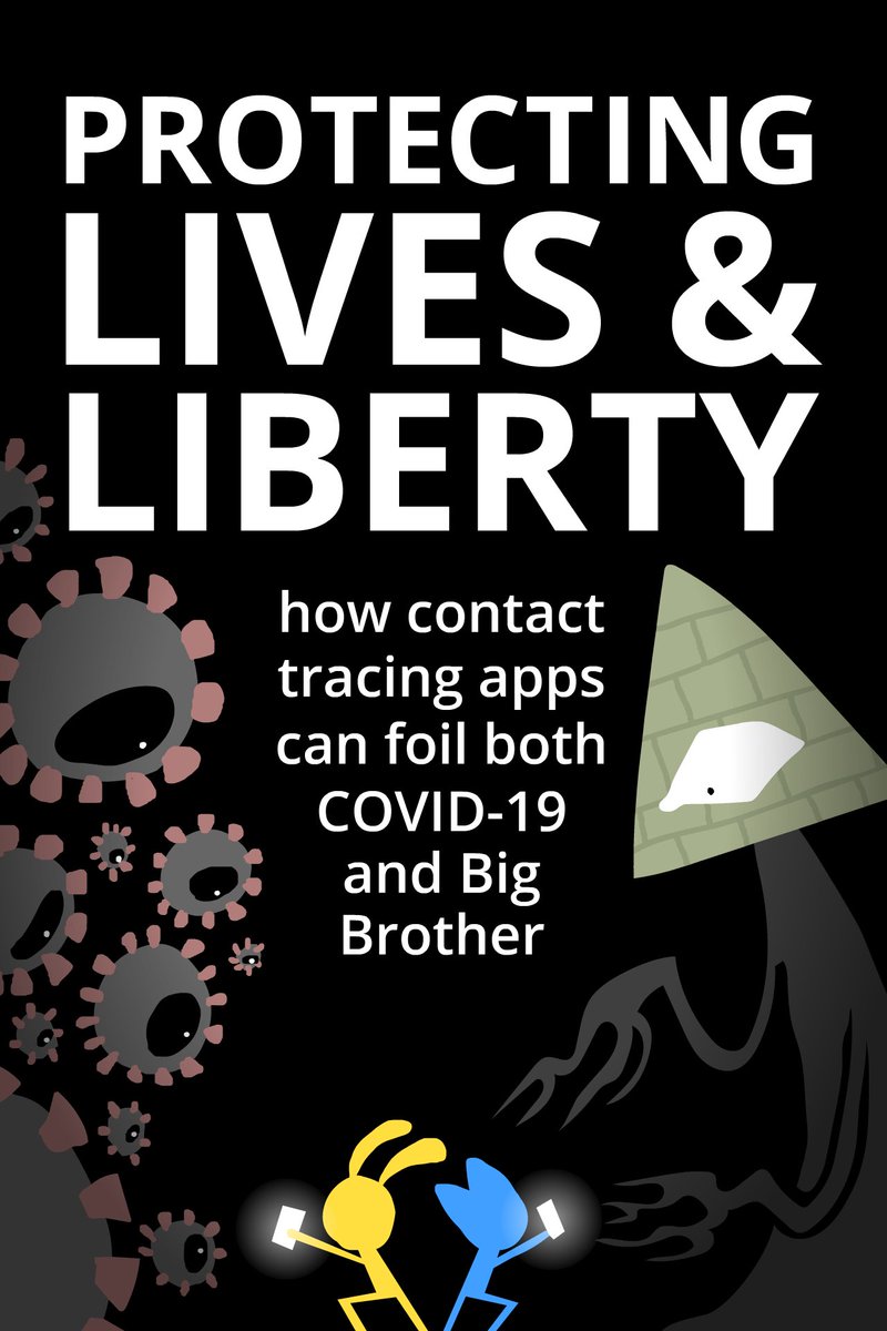 How exactly can  #DP3T privacy-preserving Bluetooth COVID-19 alerts work if identifiable personal data never leaves your device? It's actually not so complicated, and even less so now  @ncasenmare has made a fantastic, public domain, comic explaining it:  https://ncase.me/contact-tracing/ 1/
