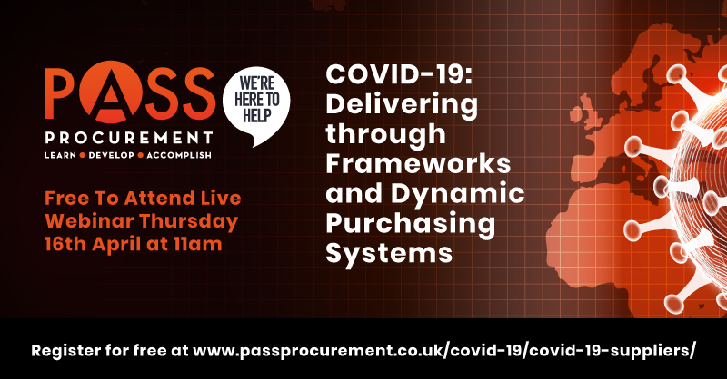 PASSprocurement's tweet photo. This webinar will look at  market trends and opportunities, including some of the things that buyers are currently procuring, where contracts are being extended and how frameworks and dynamic purchasing systems can help provide quicker routes to market.  https://t.co/VeiquT3jx8 https://t.co/1kNQBGhQlp