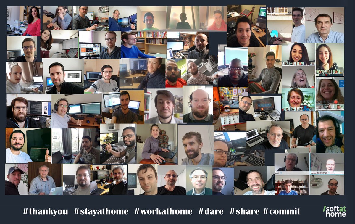 With a company name <a href="/softathome/">SoftAtHome</a>, we were meant to be working on our software platforms from Home, and therefore continue the projects for our customers and continue to enrich our roadmap with new features. 
Our teams are wonderful !
#StaySafeAtHome #homeworking