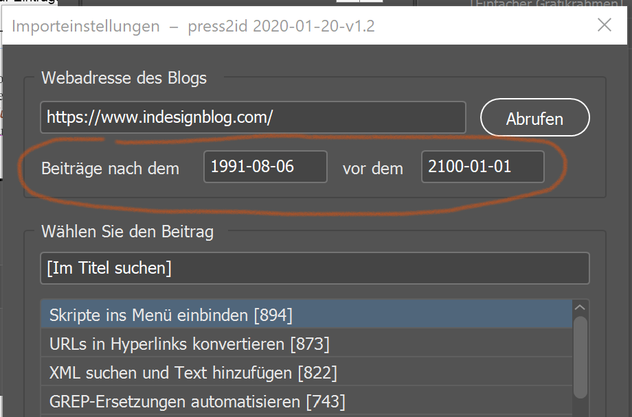 grefel's tweet photo. Habe #press2id eine Datumsauswahl spendiert. Sehr praktisch wenn ihr viel Content produziert. Neue und alte Version gibt es hier https://t.co/utNxA5zfZy #indesignjs #wordpress https://t.co/RRaAFHEyzP