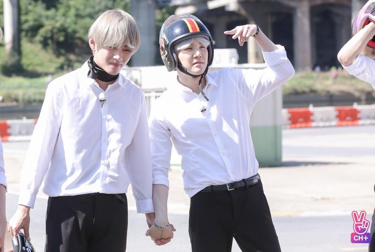 he holds yoongi's hand