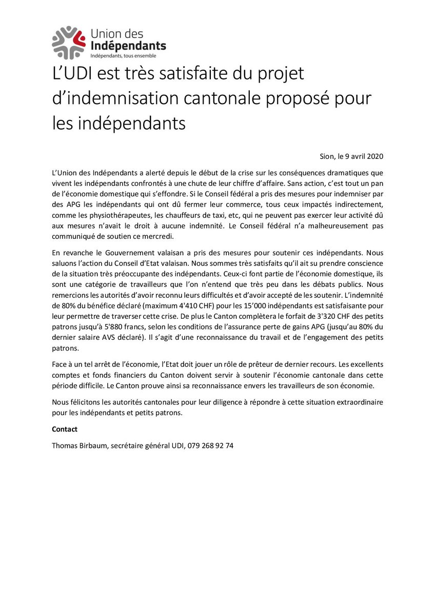 Union des Indépendants tweet media