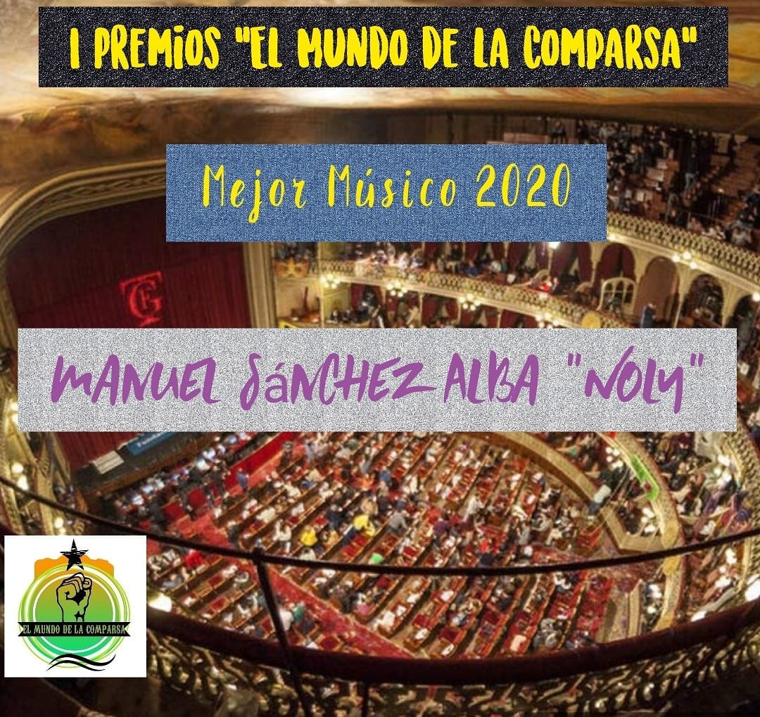 Mundo Comparsa (@mundocomparsa) on Twitter photo I Premios "El Mundo de la Comparsa".
El Comité Carnavalero de nuestro blog ha otorgado este premio:
Mejor Músico 2020: Manuel Sánchez Alba 'Noly' <a href="/los_doce/">Los Listos</a>
Mención especial para Tino Tovar <a href="/comparsatino/">La Comparsa de Tino Tovar</a> <a href="/tinotovar/">Tino Tovar Verdejo</a> y Fran Quintana <a href="/LaComparsaFQ/">La Comparsa de Fran Quintana</a> <a href="/quintana_fran/">Hugo Francisco Quintana Fran</a>
#COAC2020
🎭 I Premios "El Mundo de la Comparsa".
El Comité Carnavalero de nuestro blog ha otorgado este premio:
Mejor Músico 2020: Manuel Sánchez Alba 'Noly' <a href="/los_doce/">Los Listos</a>
Mención especial para Tino Tovar <a href="/comparsatino/">La Comparsa de Tino Tovar</a> <a href="/tinotovar/">Tino Tovar Verdejo</a> y Fran Quintana <a href="/LaComparsaFQ/">La Comparsa de Fran Quintana</a> <a href="/quintana_fran/">Hugo Francisco Quintana Fran</a>
#COAC2020
🎭