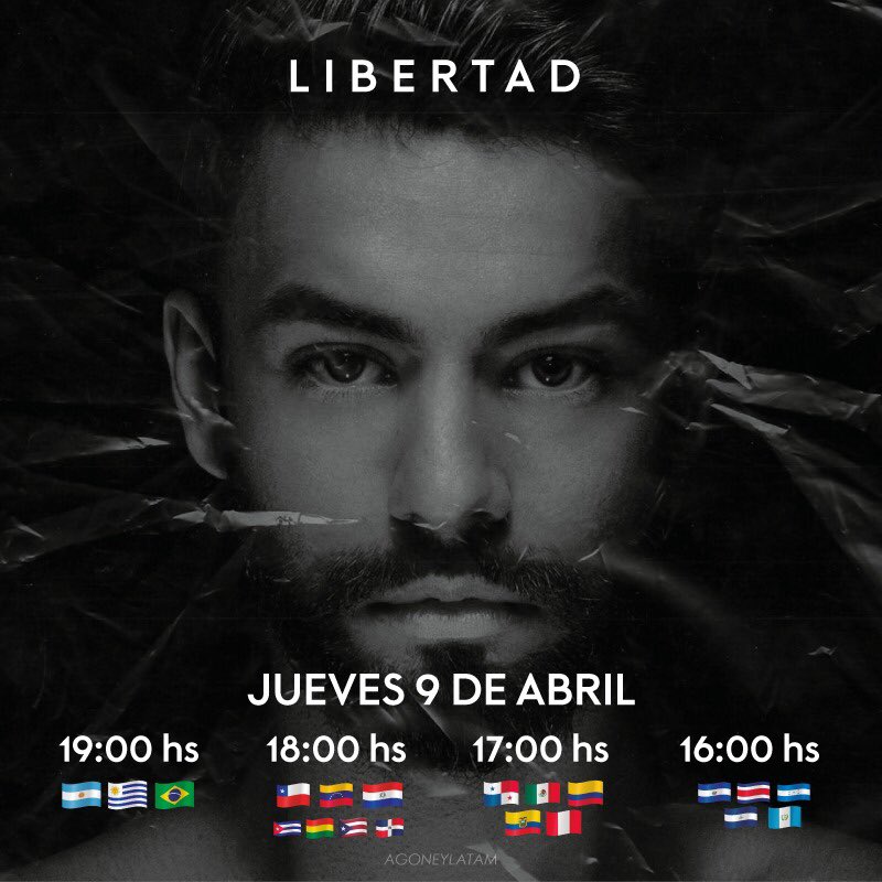 AgoneyLATAM's tweet photo. ¡Quedan horas para poder oír y disfrutar de Libertad! Un avance de lo que será el primer álbum de Agoney, titulado de la misma manera.

Les dejamos los horarios correspondientes del lanzamiento en los distintos países de LATAM ❤️ #AgoneyLibertad https://t.co/WfPjBD2njS