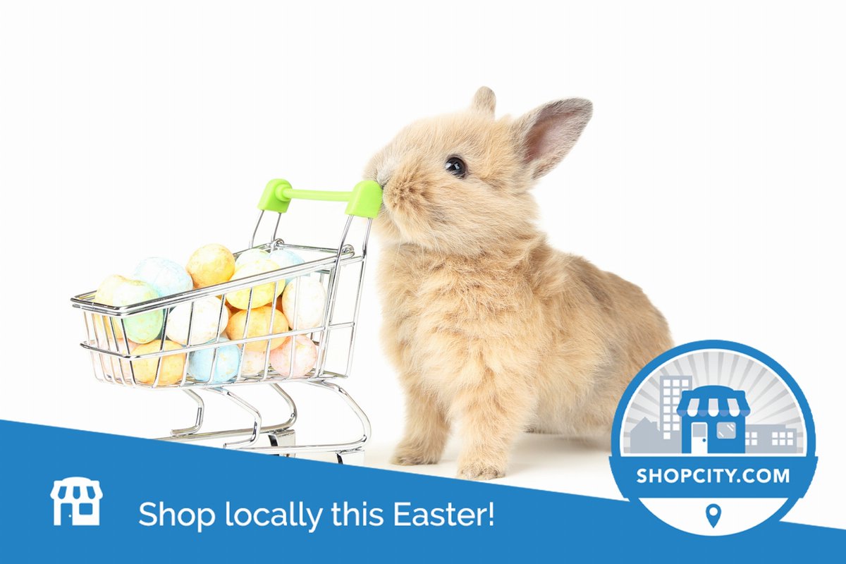 Grab a cart and hop on over to some local businesses to shop in preparation for Easter this weekend! #ShopLocally #HappyEaster #ShopCity #SupportLocal