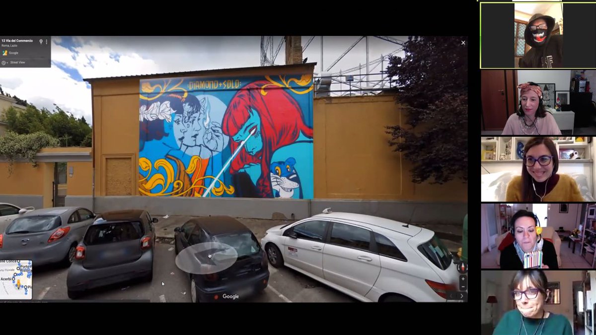 Rome_CM's tweet photo. Our first event in a virtual space was amazing! @MuriSicuri took us to a custom-made walking tour of Rome’s #StreetArt and artist Flavio Solo joined us! We also had the chance to discover the art of @karla_Ilustra THANK YOU. You’ve flooded us with vital energy!🌊 https://t.co/ZL1ANxDohc