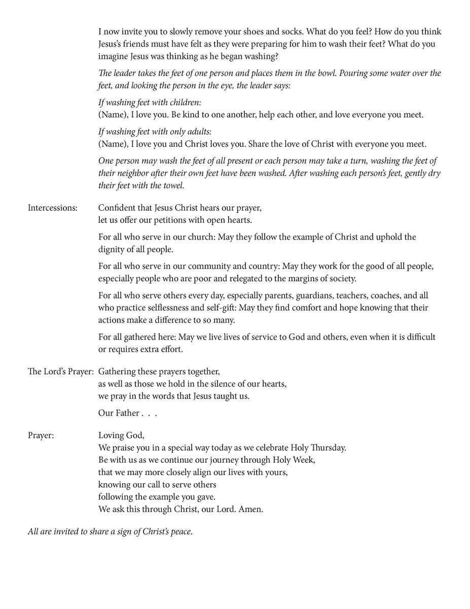 DioceseHamilton's tweet photo. The Sacred Paschal Triduum soon begins. Use the attached pages from "Holy Week at Home" to #PrayTogether on this Holy Thursday. 
#HolyWeek2020 https://t.co/UhmnV7NrOe