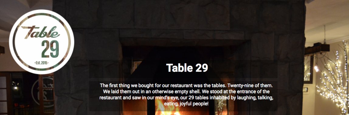 Focusing on "TABLE 29" from post #1001. I think I've found what Q was talking of.I believe it is/was a South African restaurant. A restaurant that carried "extra" items.  #QANON