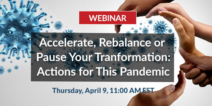 UpperEdge's tweet photo. Reminder to join today's #webinar at 11AM EST where we'll discuss how companies can weather the storm & can come out of this #pandemic on top. Can't attend live? Register anyway & we will send you a link to the recording! #Digital #TransformationProgram https://t.co/ogiK9Wb4Zf https://t.co/pFTNCdv3tY