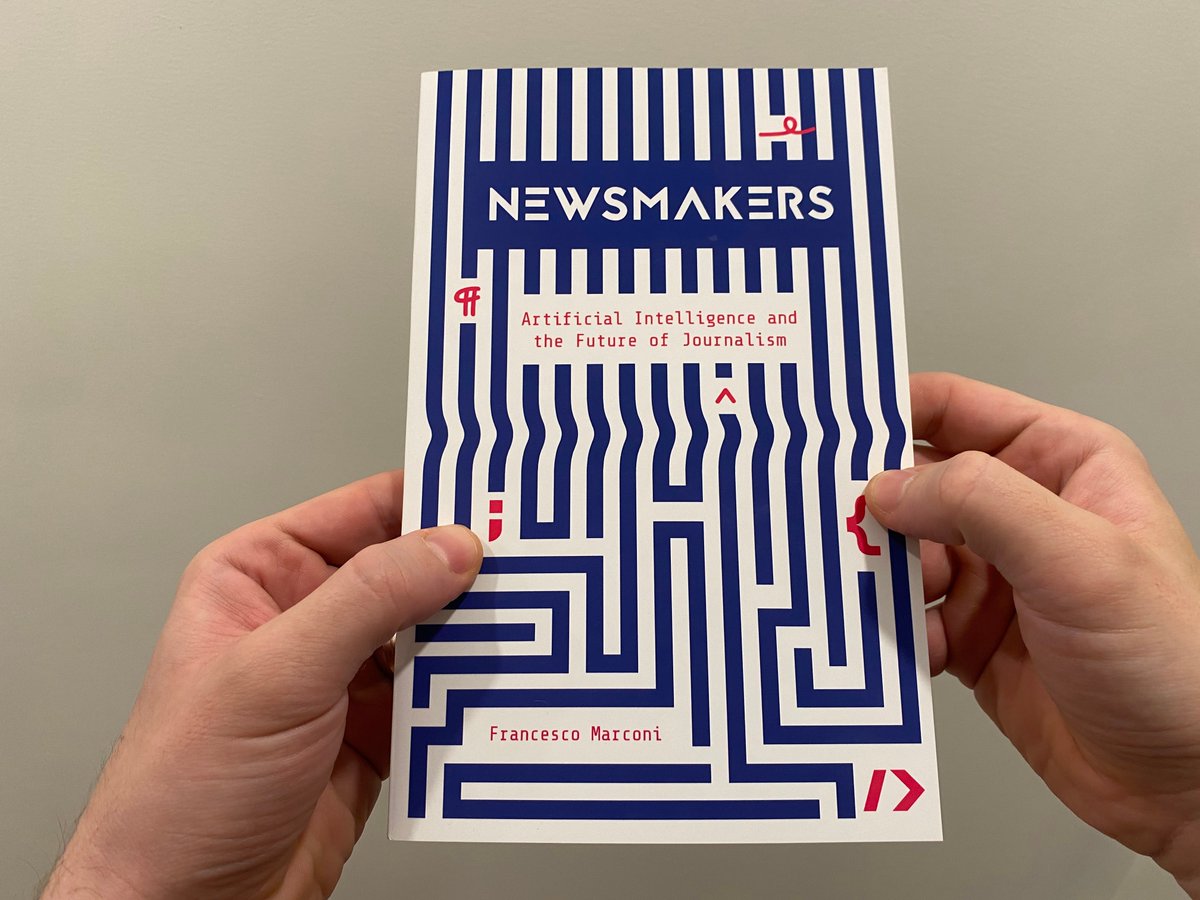 Francesco Marconi (@fpmarconi) on Twitter photo I finally touched the physical copy of my new book for the first time, a nice surprise to brighten my quarantine days 🙏 Newsmakers: Artificial Intelligence and the Future of Journalism is a practical guide about news technology and the innovators implementing it 💪 I finally touched the physical copy of my new book for the first time, a nice surprise to brighten my quarantine days 🙏 Newsmakers: Artificial Intelligence and the Future of Journalism is a practical guide about news technology and the innovators implementing it 💪