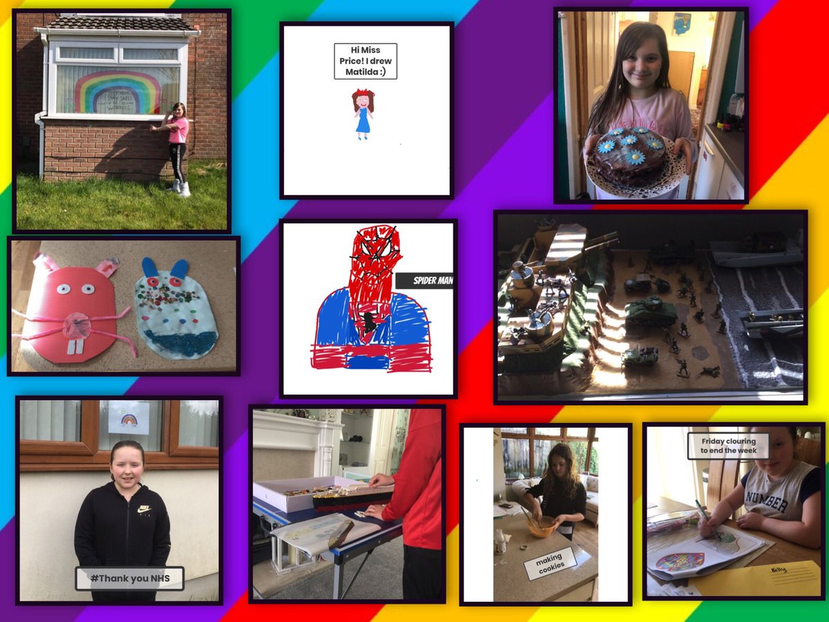 CGPrimary's tweet photo. Class 10 have not only been busy working on their home learning tasks. They have been cooking, baking, doing crafts, making models, enjoying time outside in their gardens & drawing messages for our NHS friends. Well done boys and girls, youโre all wonderful! ๐ฅฐ๐ #CGPHL #CGPDCF https://t.co/C48X8MaJ5O