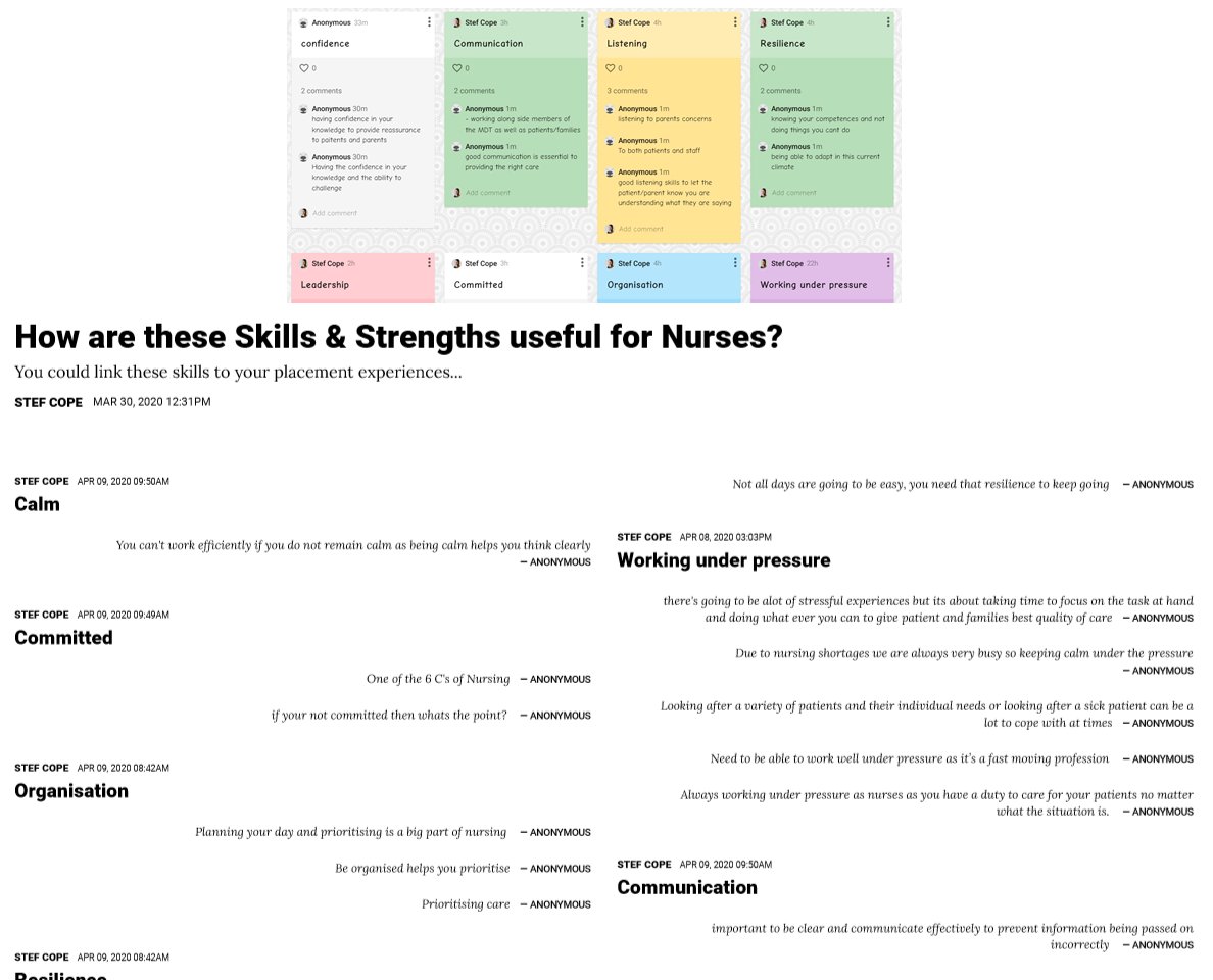 Stef_Cope's tweet photo. Just ran my first LIVE workshops for some of our final year Child Nursing Students - proud to see the students pushing outside comfort zones &amp; presenting -WELL DONE!

Tried to make the session fun and interactive by using @padlet and great to see the students comments!
#BCUNurses https://t.co/oUk219y05W