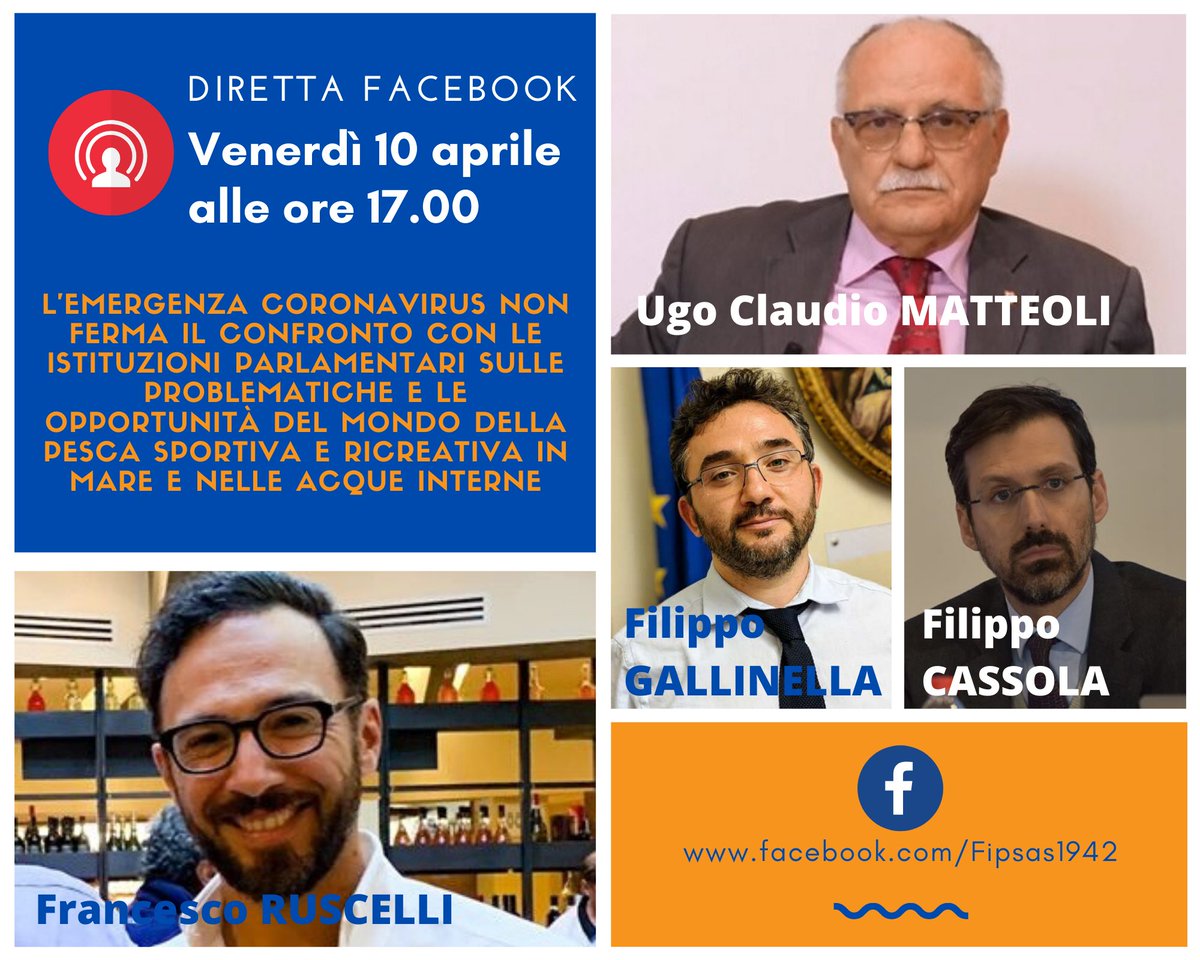 Fipsas1942's tweet photo. L’emergenza covid19 non ferma il confronto con le istituzioni parlamentari sulle problematiche e le opportunità della #pesca sportiva e ricreativa in #mare e in #acqueinterne
Se ne parlerà venerdi 10 aprile alle 17 in diretta sulla pagina facebook #FIPSAS👉https://t.co/JYsuNVBo82 https://t.co/zBeXE0SRqo