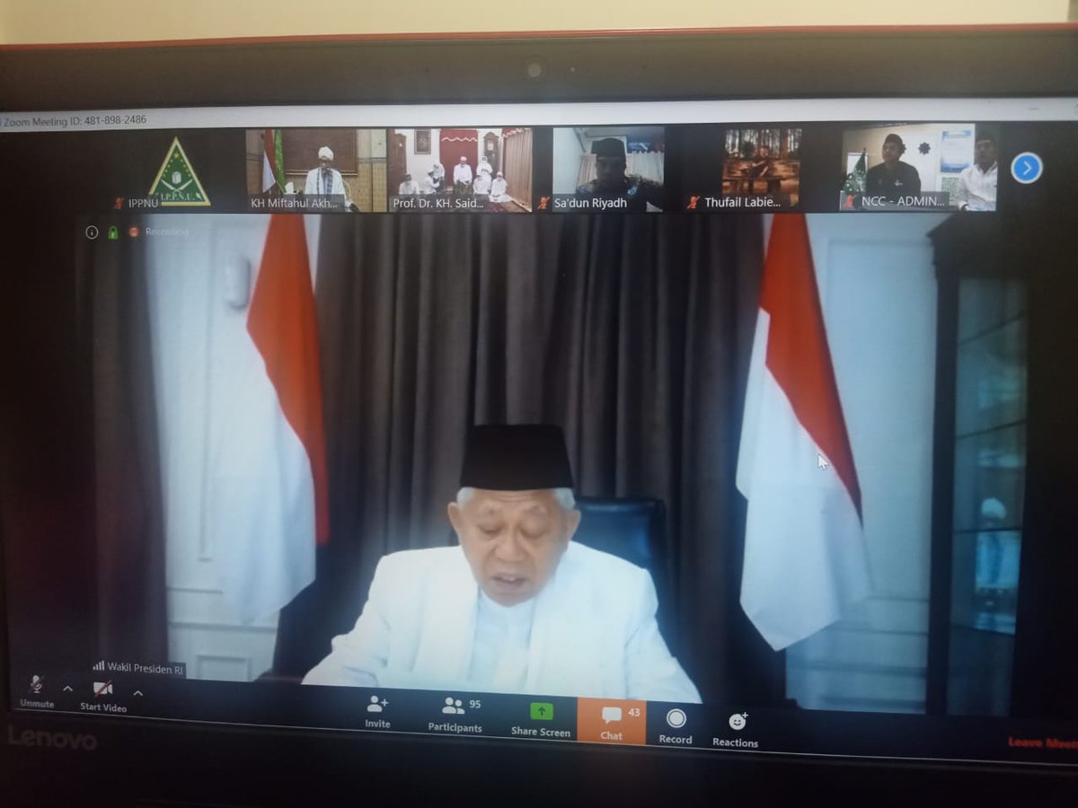 Alhamdulillah Doa bersama & pertaubatan global . Bersatu melawan corona. Hadir pula Abah Wapres @Kiyai_MarufAmin  , sehat terus Abah . @nahdlatululama  @nuchannels @ppippnu