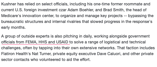  #PPEShortages FEMA out bids states for  #PPE - USAID sends  #PPE overseas.Why is the U.S. exporting  #PPE when our hospitals and health care workers are going without?Behind the scenes, Kushner takes charge of coronavirus response  https://news.yahoo.com/behind-scenes-kushner-takes-charge-235545283.html?soc_src=hl-viewer&soc_trk=tw