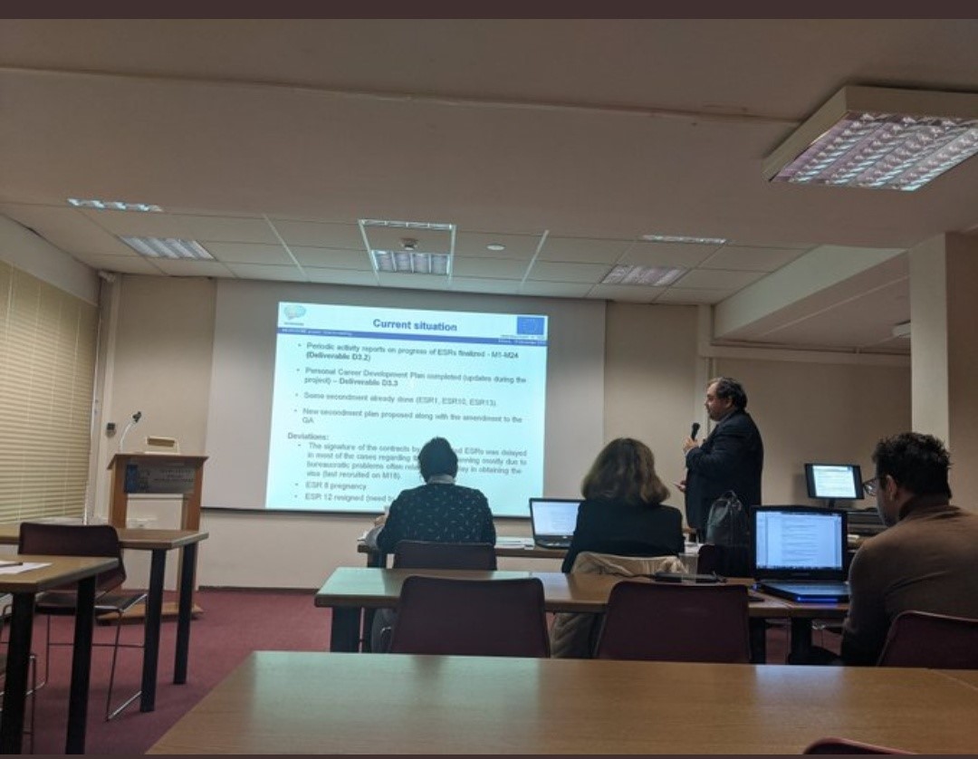 NEUROSOME_ITN's tweet photo. Some flashbacks from #Neurosome Interim Meeting (December 2019). ESRs & #Neurosome members presenting the progress for #Neurosome project and discussing about future actions. https://t.co/yDtNNFZzGk
