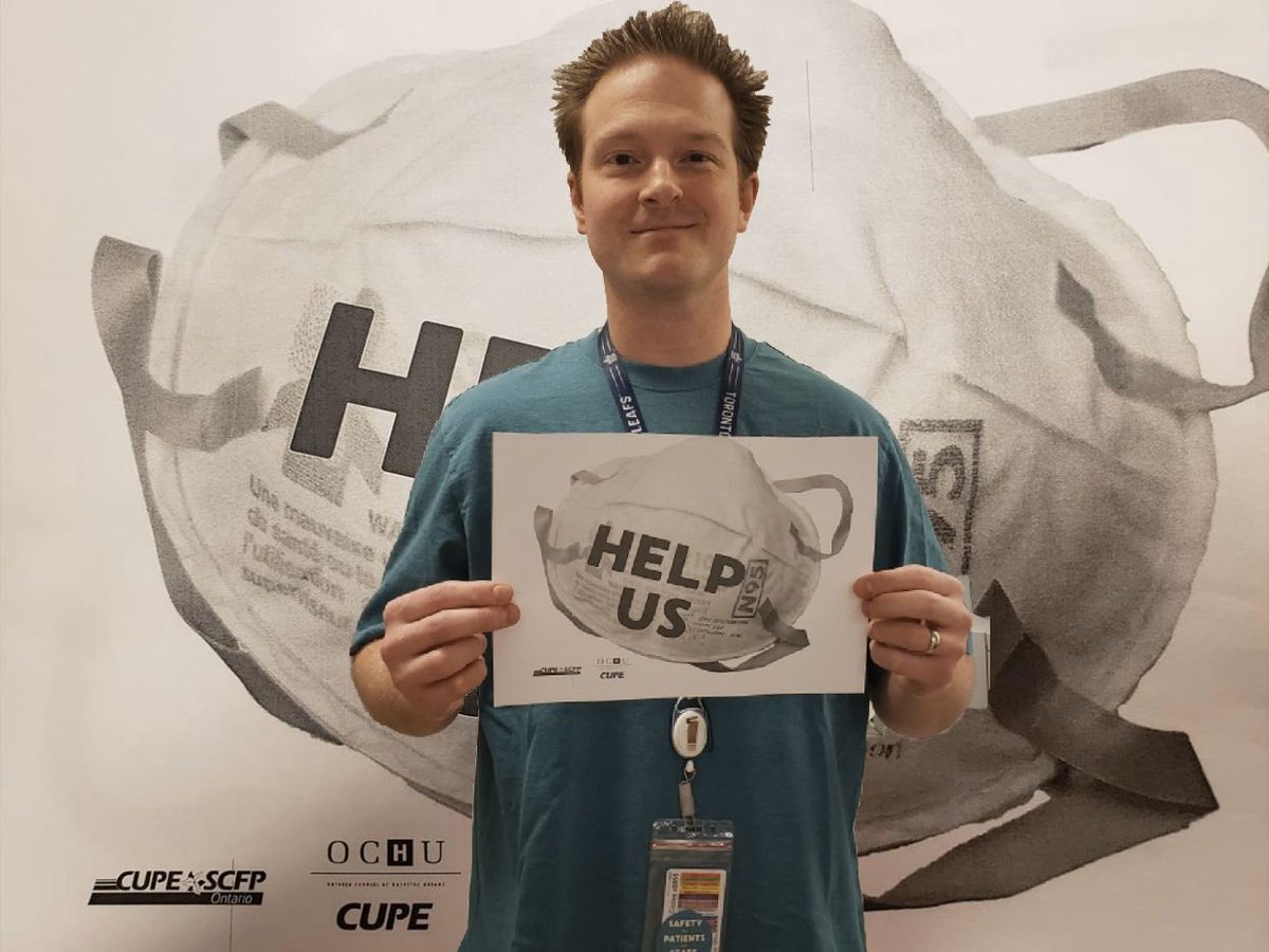 DHAWT88's tweet photo. Please share to help @OCHU_Healthcare and @cupenat @CUPEOntario to get all frontline staff workers the PPE that we deserve https://t.co/qTui8fEecf