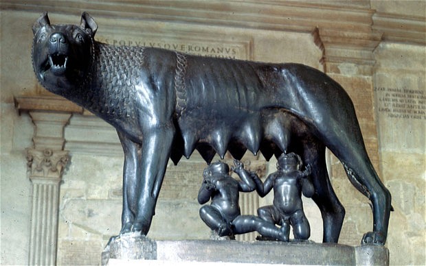 The Capitoline Wolf nursed Romulus & Remus, sons of Mars & future founders of Rome! Twins ordered to be killed by great uncle. But servants placed them by River Tiber! Adopted by she-wolf Lupa, an animal sacred to Mars. So Italian wolf national animal of modern Italian Republic!