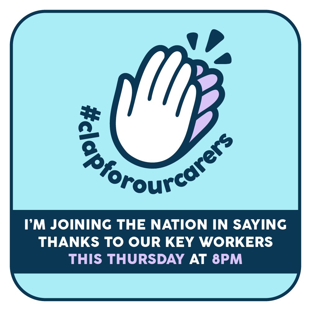 A huge thanks to all of our key workers! #keyworkers #ClapForOurCarers #clapforkeyworkers