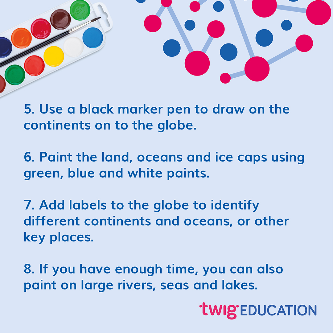 TwigScience's tweet photo. In #ScienceClass, discuss and research the physical features of Earth. 
Then make a model globe at home!
#distancelearning
🇺🇸https://t.co/C8Dn6MyNqc
🌏https://t.co/8Ev8l9ieUf https://t.co/VxpA5MLJHp