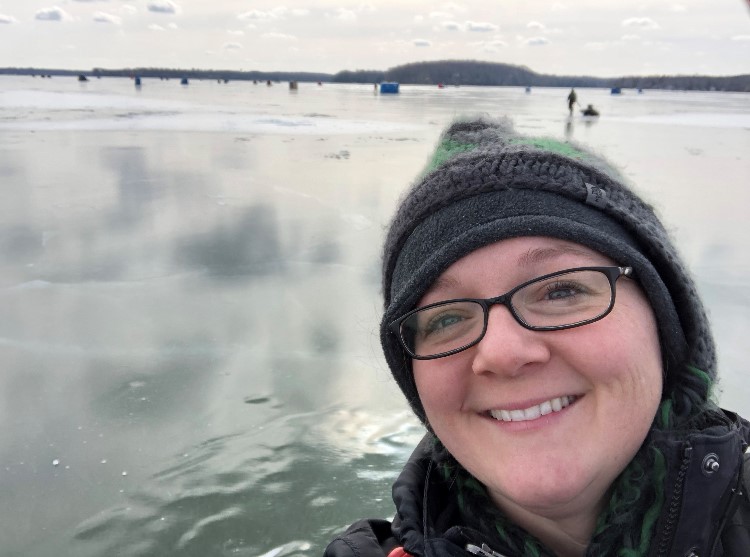 After a 20 minute conversation with one of my students yesterday that had a LOT to do with fishing.  I had to prove that, I do, in fact go ice fishing!! ❄️🐟