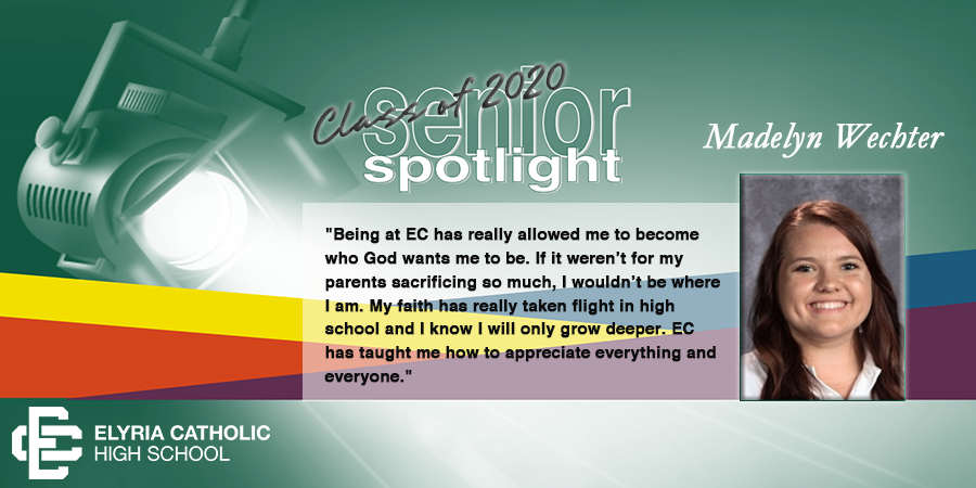 On this snowy day Madelyn Wechter finds herself in the Senior Spotlight.  Madelyn's smile and willingness to lend a hand at every turn has been an inspiration to many. Read more about Madelyn and her plans at
elyriacatholic.com/people/madelyn…