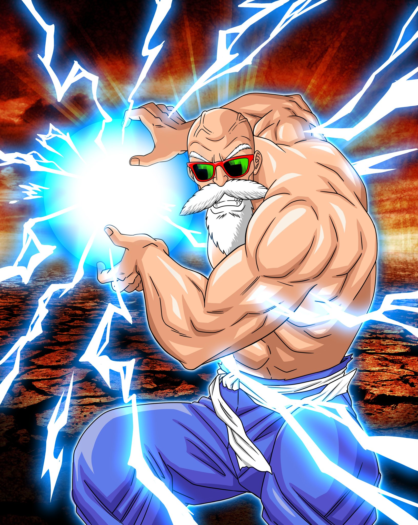 ドラゴンボールZ セル画 クリリン ブルマ 亀仙人 直筆背景付 ドラゴンボールZ セル画 クリリン ブルマ 亀仙人 直筆背景付