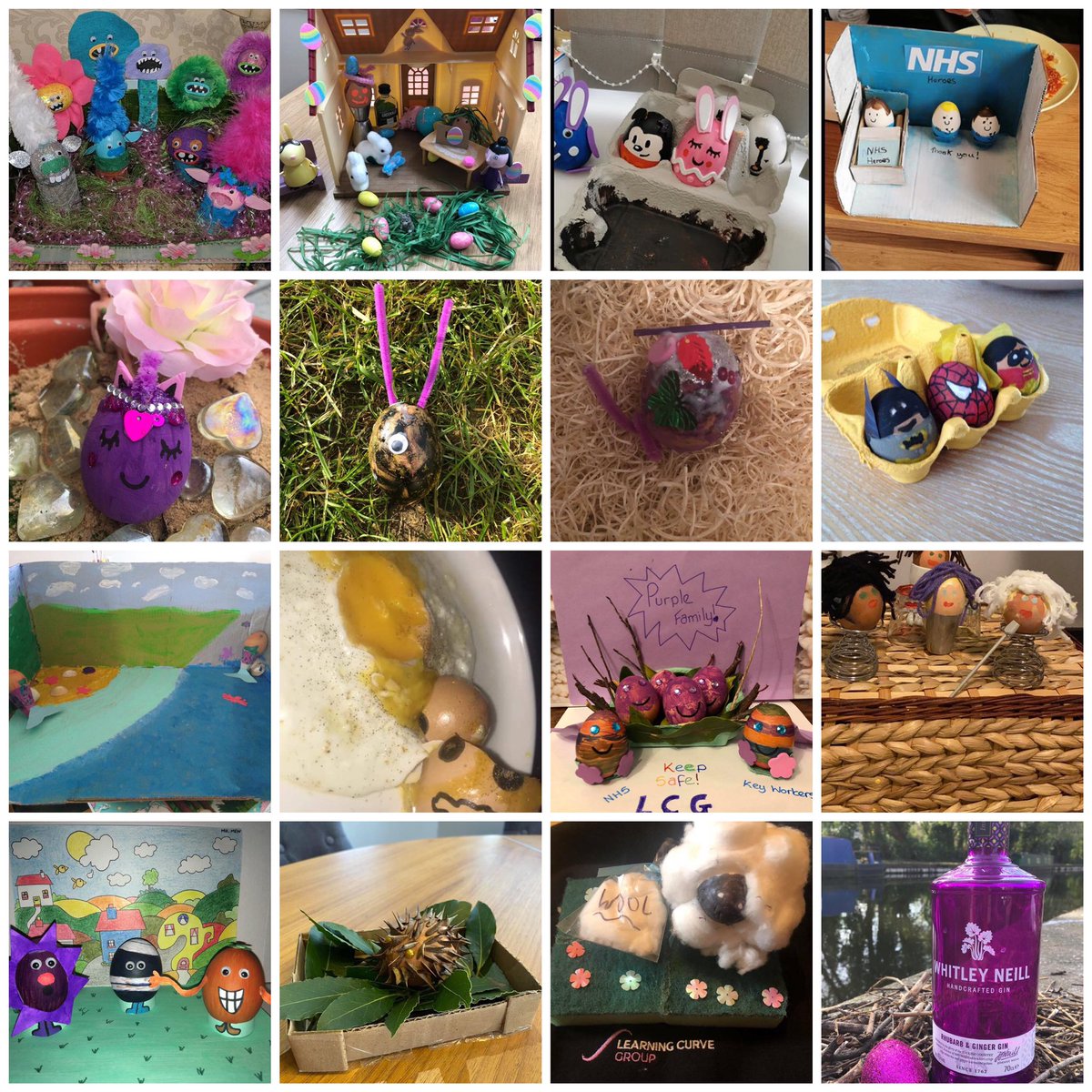 _LearningCurve's tweet image. Our Purple People 💜 have fun for #Easter  
Check out their creations. 
#eggstravaganza