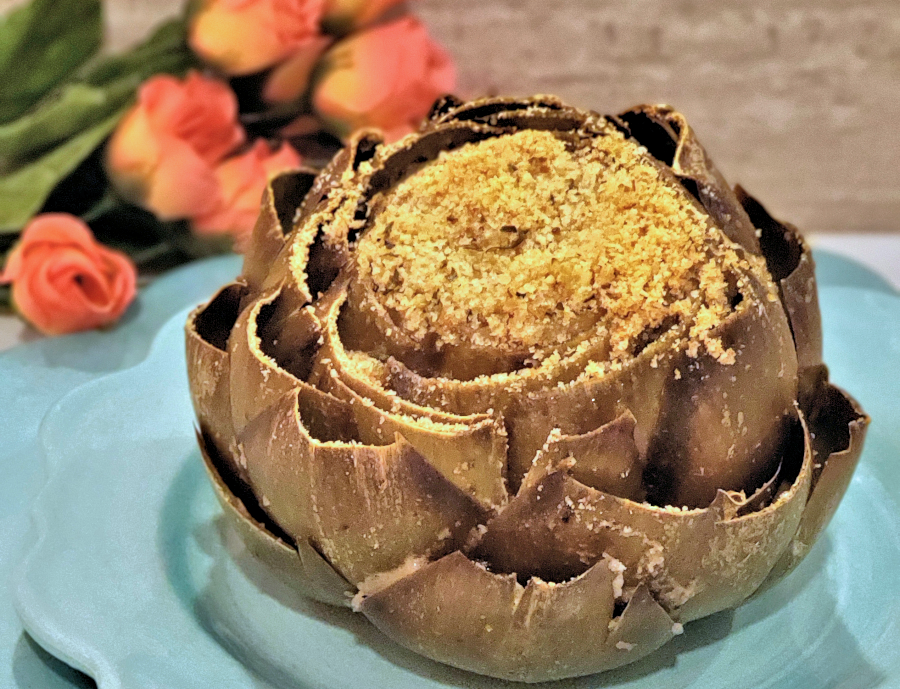 CoolBeanLiving's tweet photo. Even though Easter will be a bit different this year, I'll still be making my #stuffedartichokes Click for the recipe: https://t.co/uejoqTZEMm https://t.co/MscUX5dqJg